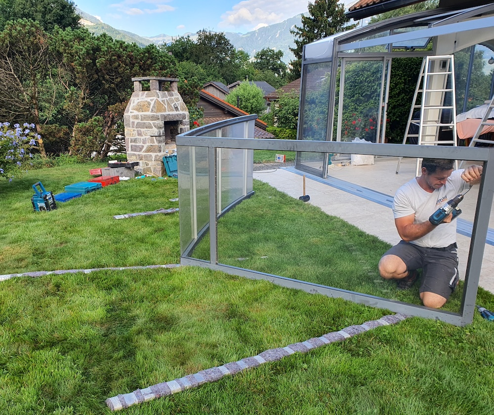 Remplacement des panneaux de la terrasse TOPAS solar veranda Remplacement des panneaux de la terrasse TOPAS solar veranda